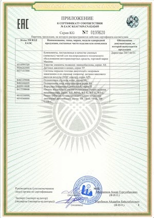 Продукция MASUMA сертифицирована